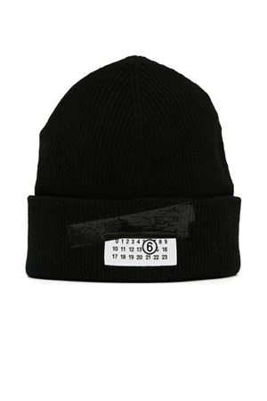 Berretto a coste in lana nero MM6 MAISON MARGIELA | SH2TB0003M13168900S